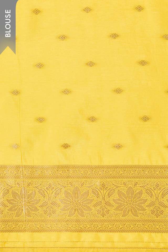 Yellow Woven Pure Viscose Saree thumbnail image number null
