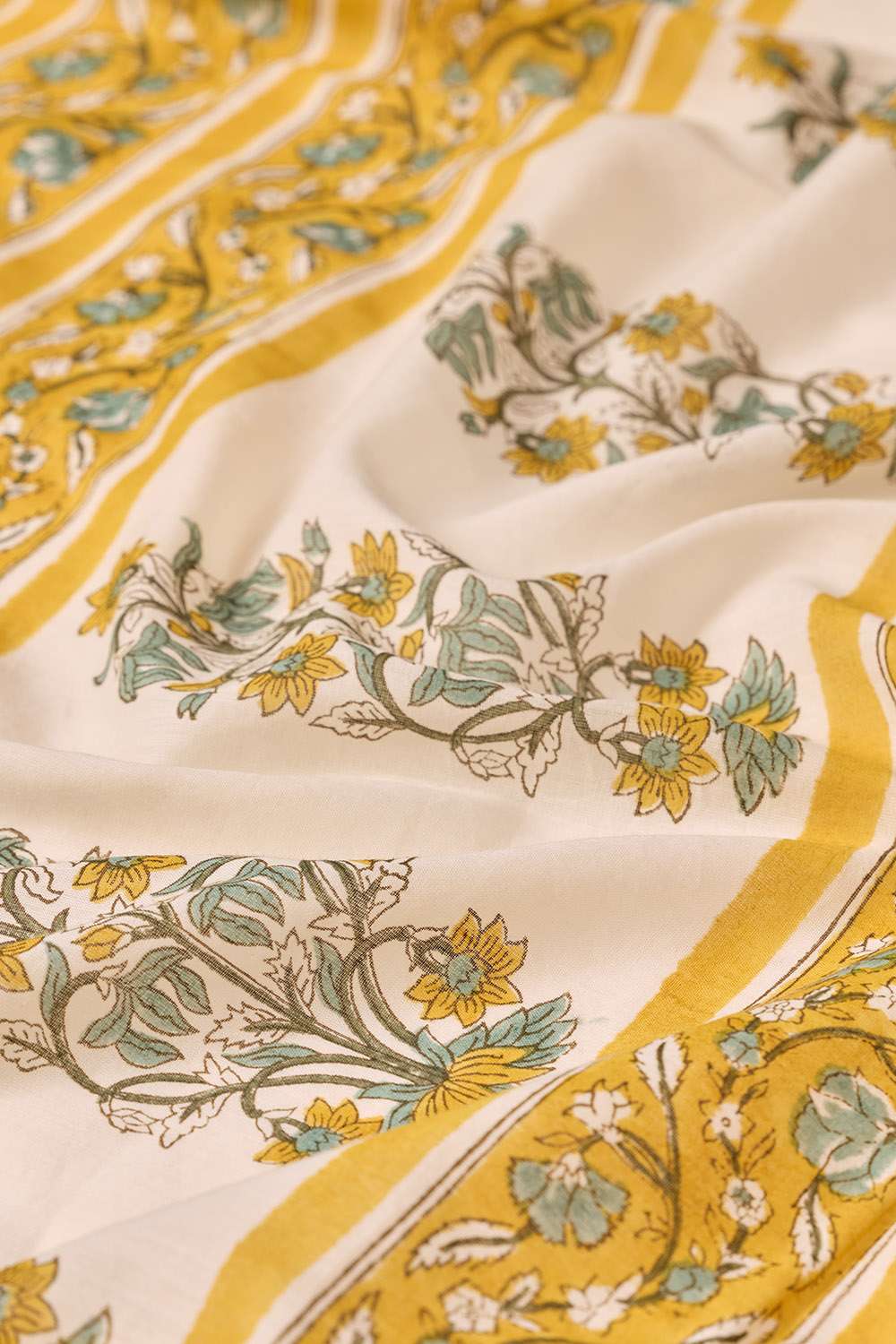 Off White Rajasthan Pure Cotton Printed Sanganeri Saree image number null