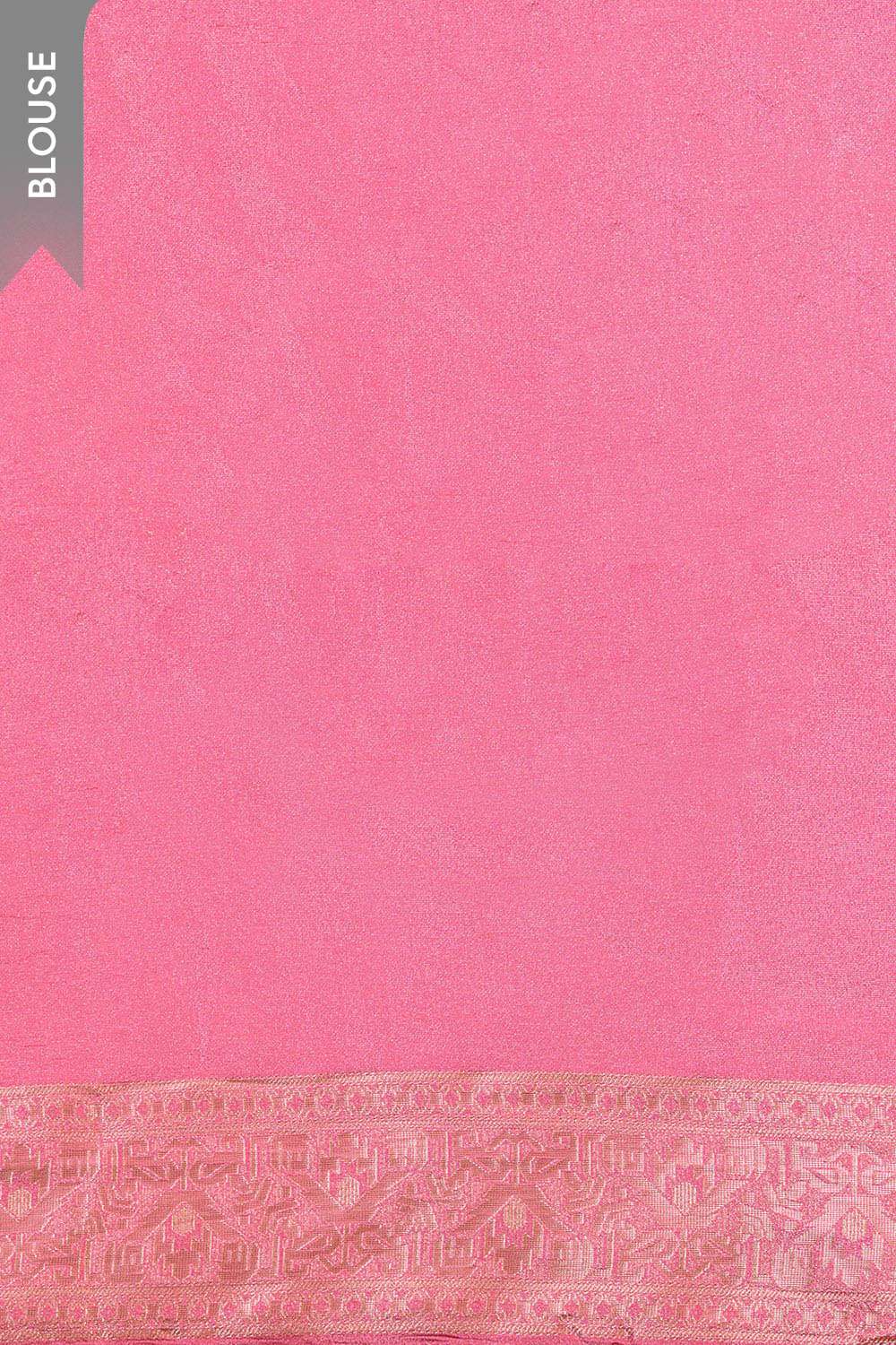 Pink Woven Viscose Tissue Saree image number null