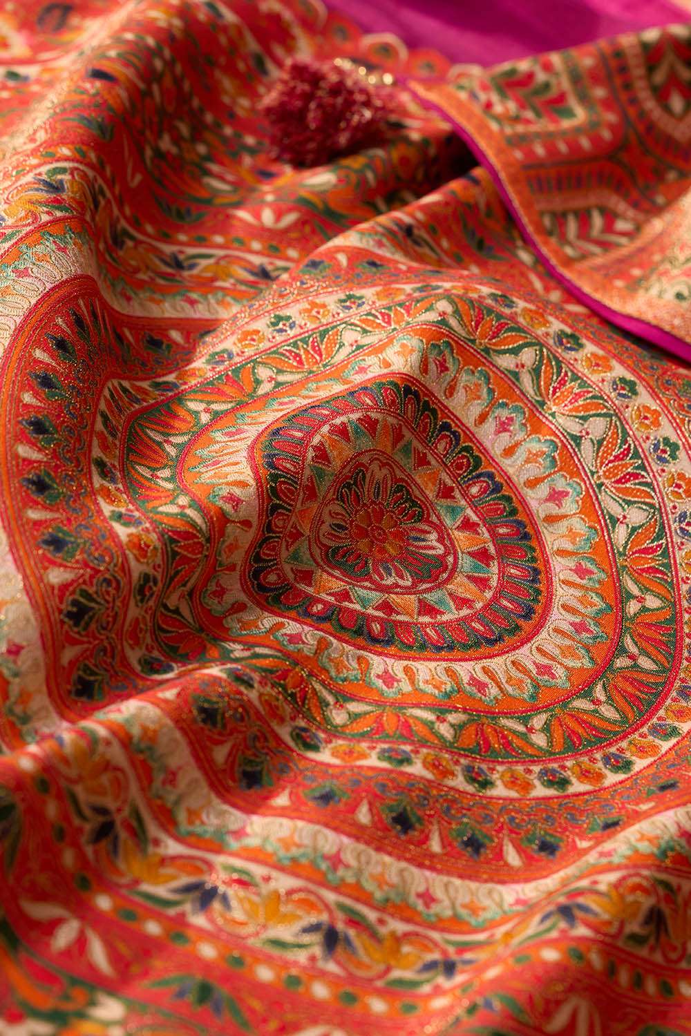Purple Woven Pure Viscose Saree image number null
