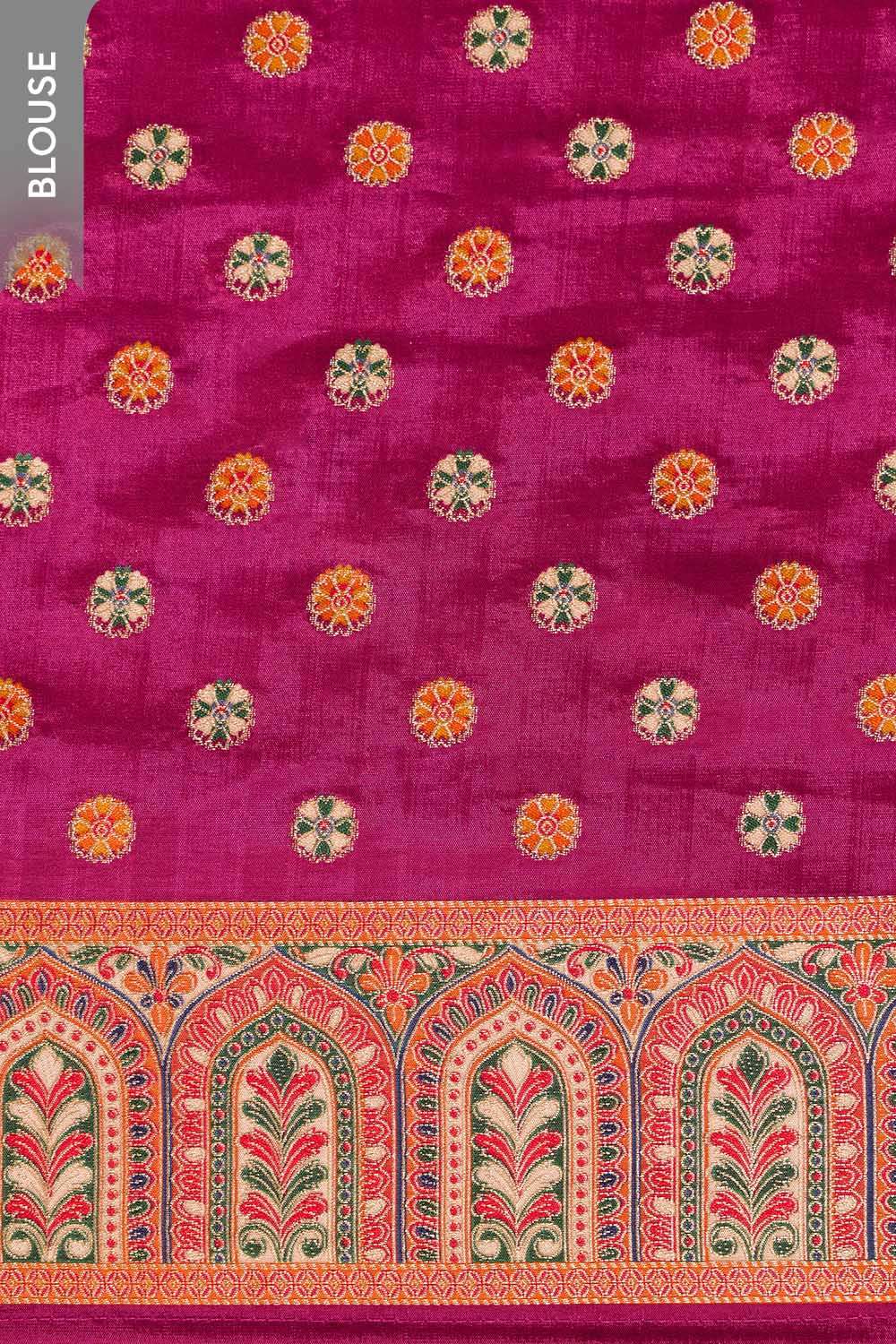 Purple Woven Pure Viscose Saree image number null