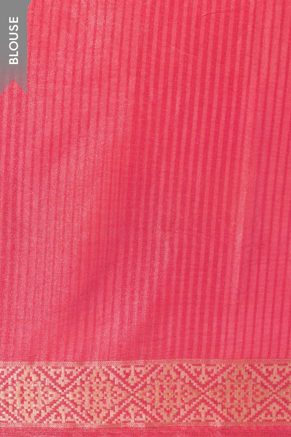 Dark Pink Woven Viscose Tissue Saree image number null