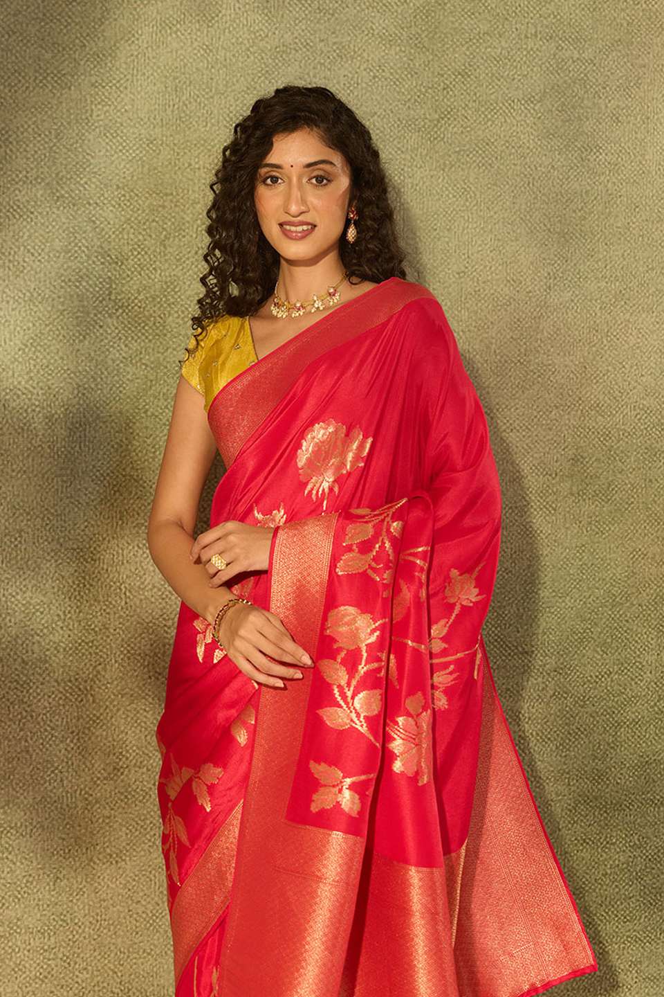 Pink Pure Viscose Woven Saree