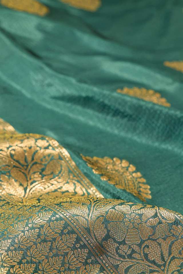 Blue Pure Viscose Woven Saree thumbnail image number null