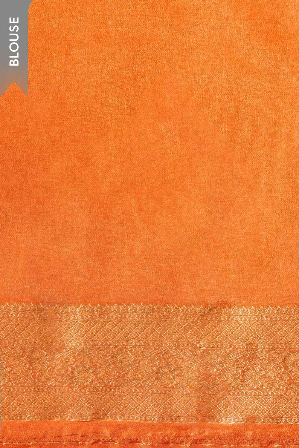 Orange Woven Pure Viscose Saree image number null