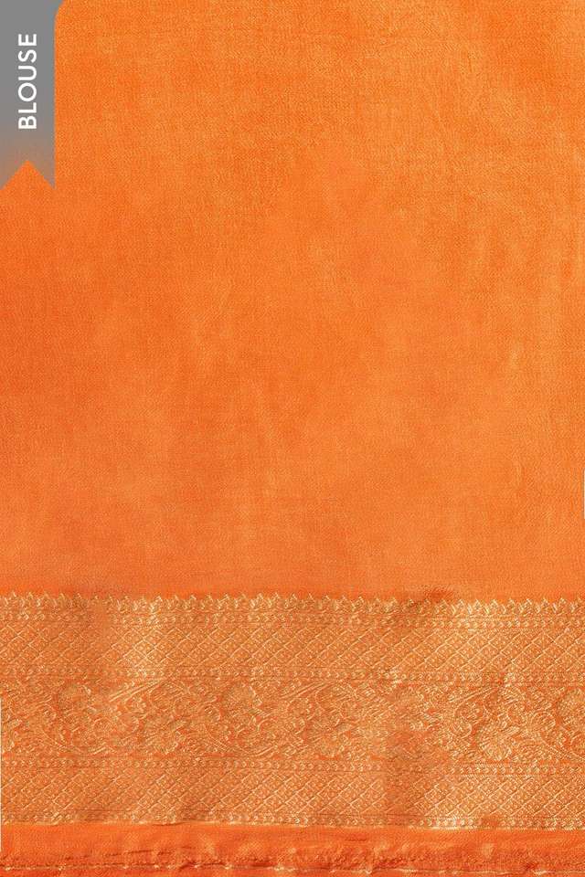 Orange Woven Pure Viscose Saree thumbnail image number null