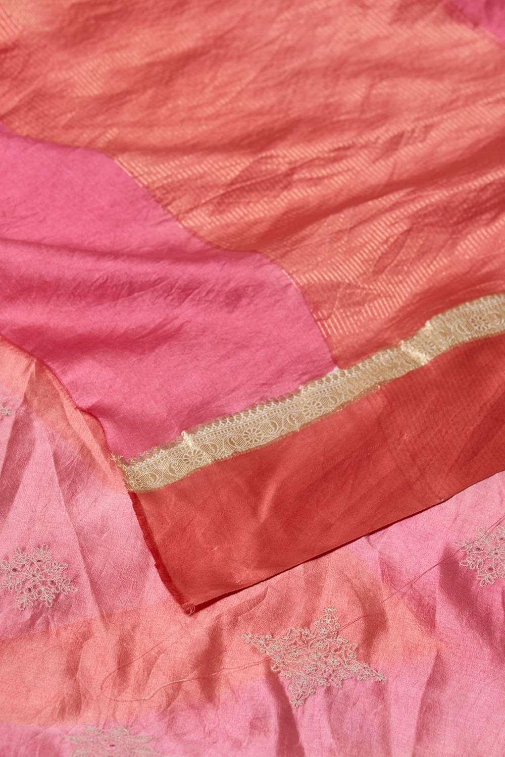 Pink Pure Silk Embroidered Saree image number null