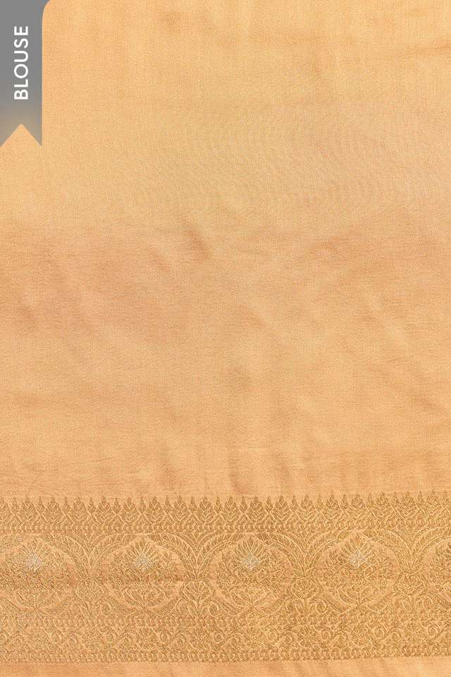 Beige Viscose Satin Woven Saree thumbnail image number null
