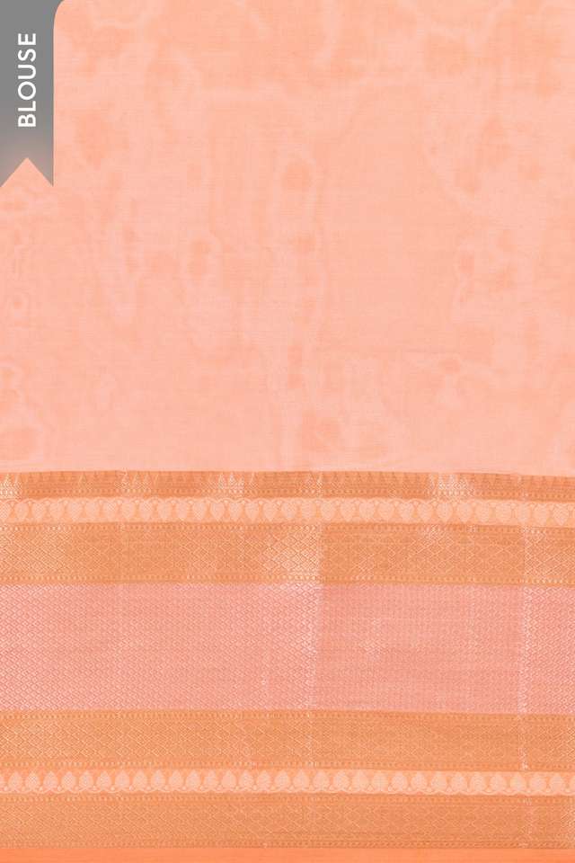 Orange  Printed Silk Viscose Saree thumbnail image number null