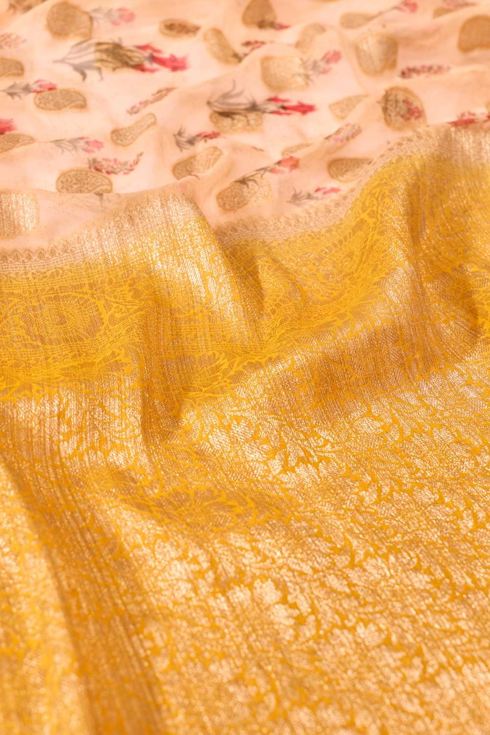 Beige  Printed Pure Viscose Saree image number null