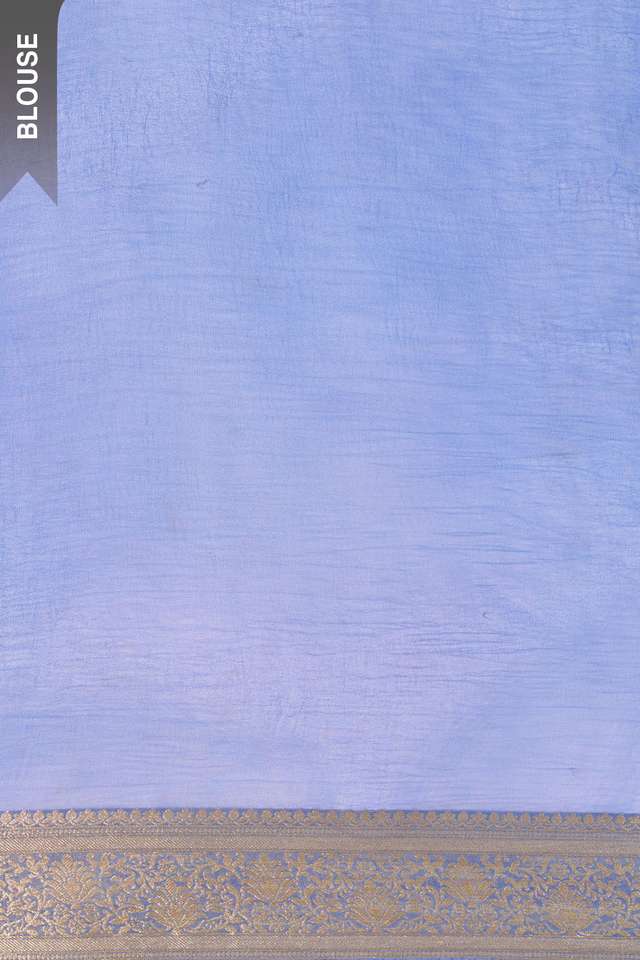 Blue Printed Viscose Georgette Saree thumbnail image number null