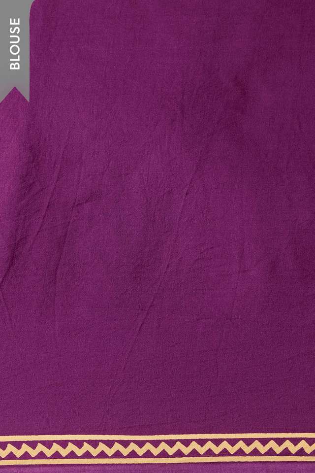 Purple Pure Viscose Screen Printed Saree thumbnail image number null