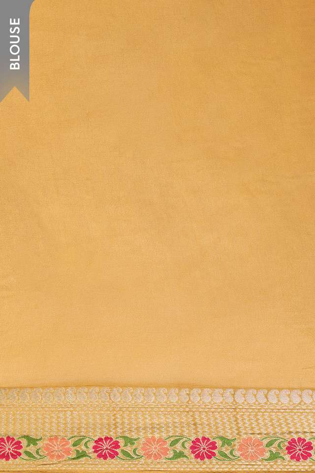 Yellow Woven Pure Viscose Saree thumbnail image number null