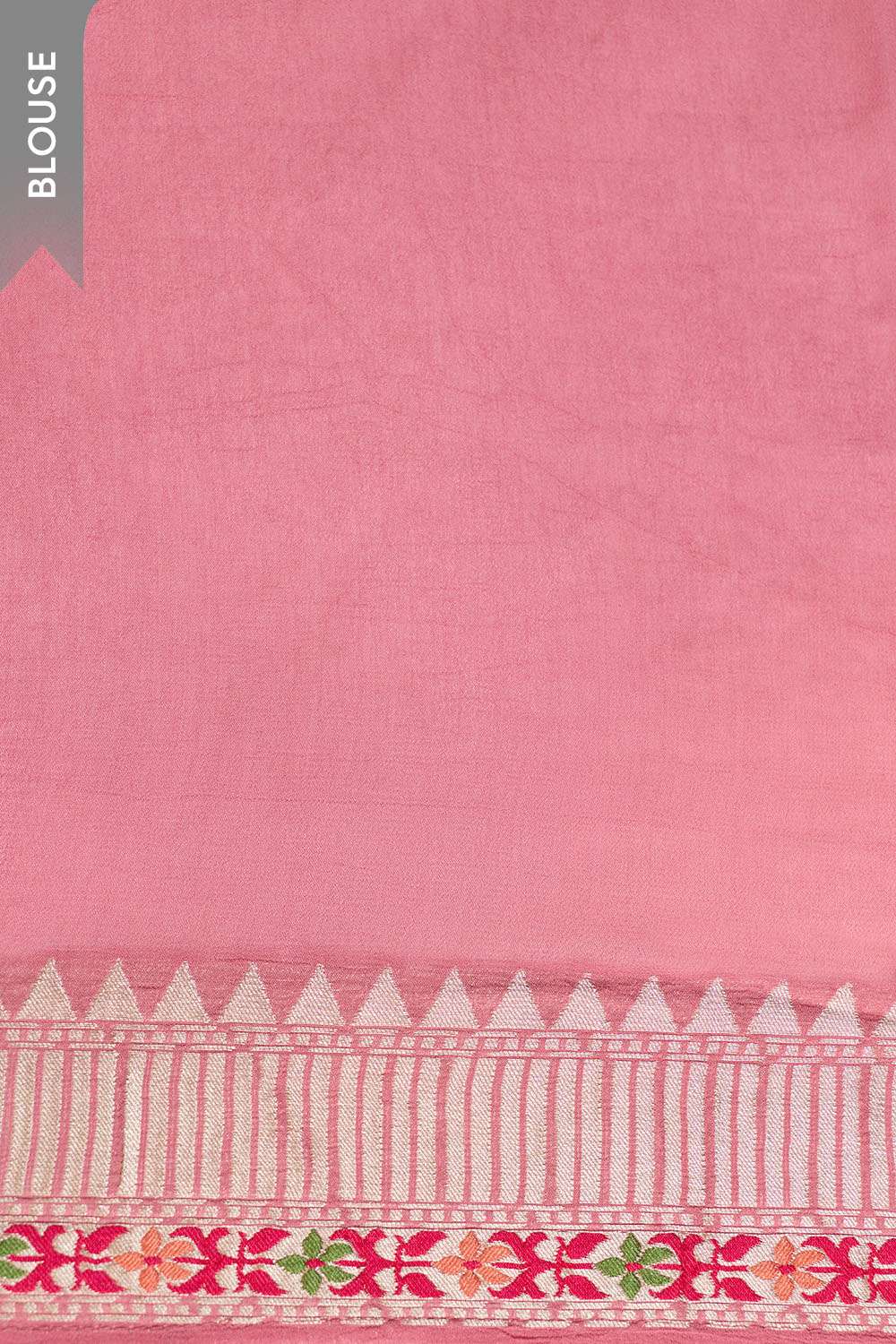 Pink Woven Viscose Georgette Saree image number null
