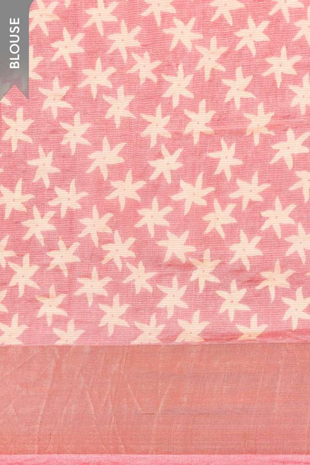 Light Pink  Pure Silk Tissue Embroidered Saree thumbnail image number null