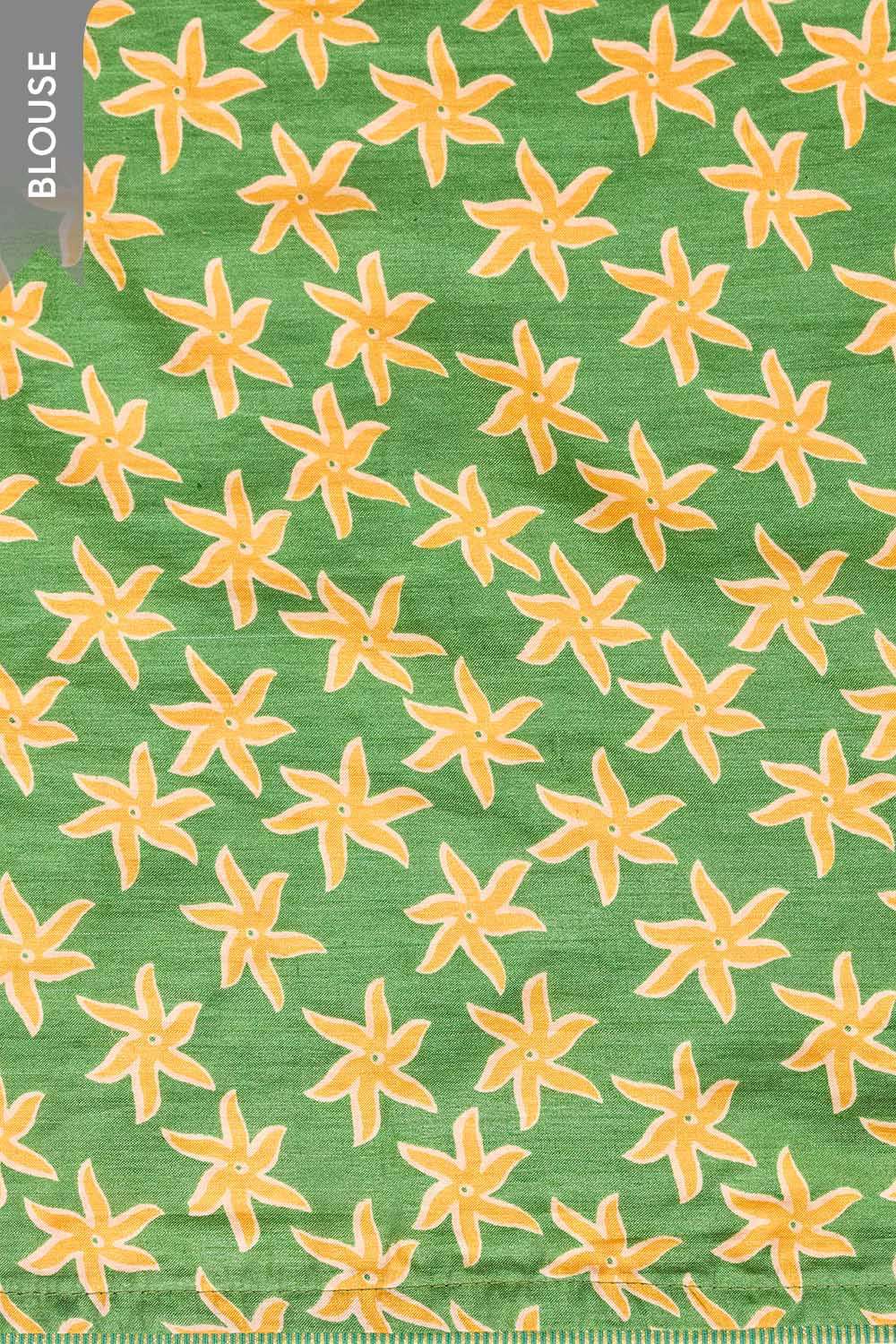 Green Pure Silk Organza Embroidered Saree image number null