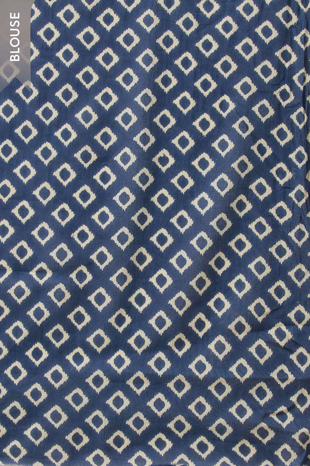 Dark Blue Rajasthan Screen Printed  Pure Cotton Saree image number null