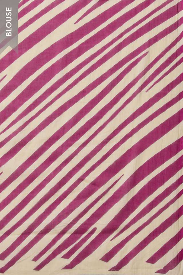 Violet Rajasthan Screen Printed  Pure Cotton Saree thumbnail image number null
