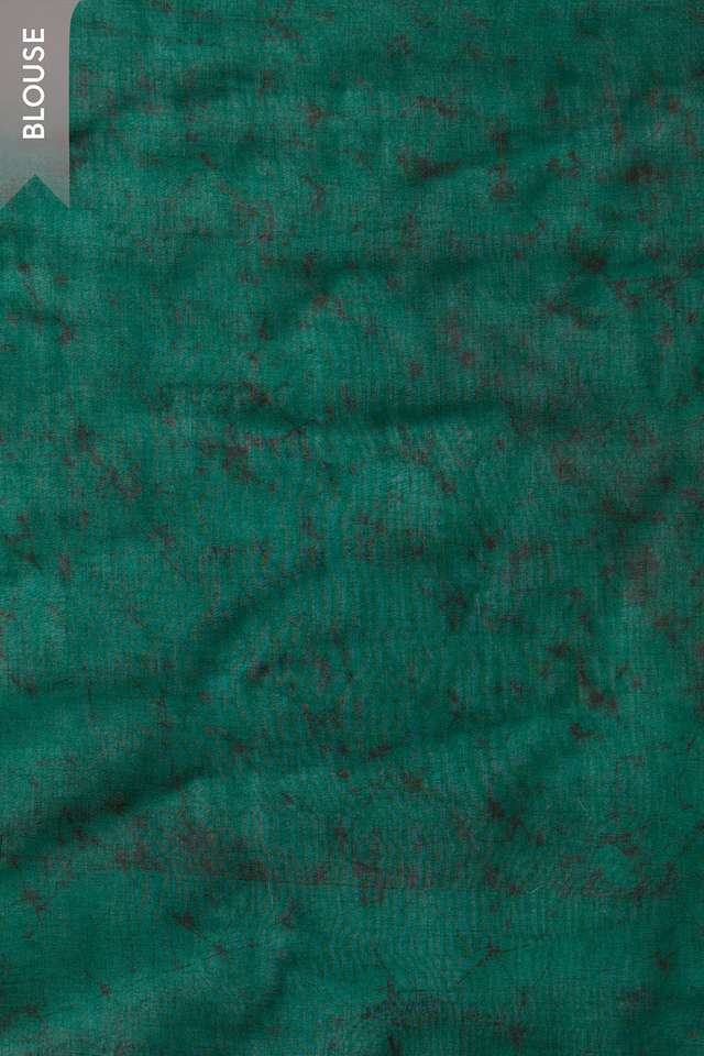 Dark Green Ujjain Pure Cotton Batik Saree thumbnail image number null