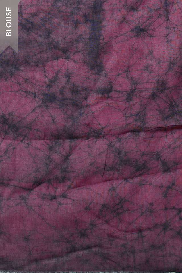 Dark Blue Ujjain Pure Cotton Batik Saree thumbnail image number null