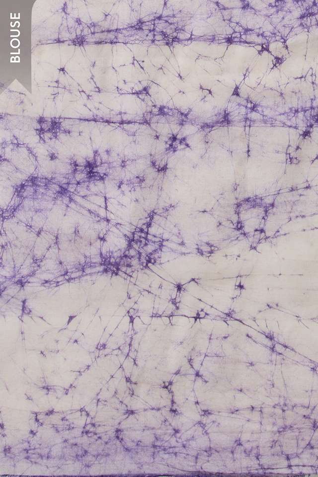 Dark Violet Ujjain Pure Cotton Batik Saree thumbnail image number null