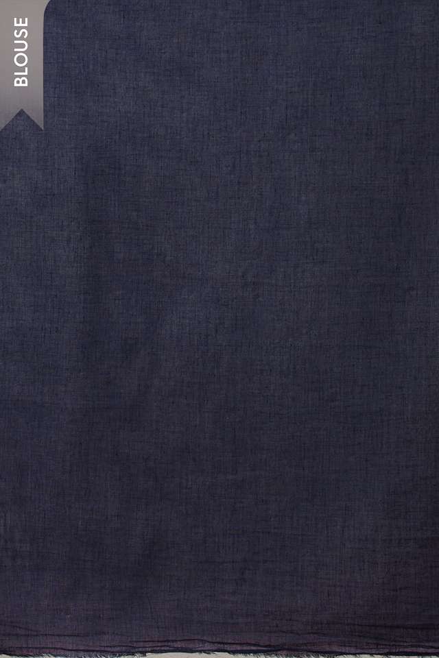 Dark Blue Ujjain Pure Cotton Batik Saree thumbnail image number null