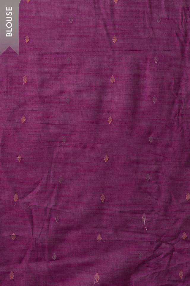 Dark Blue Bengal Woven Pure Cotton Saree thumbnail image number null