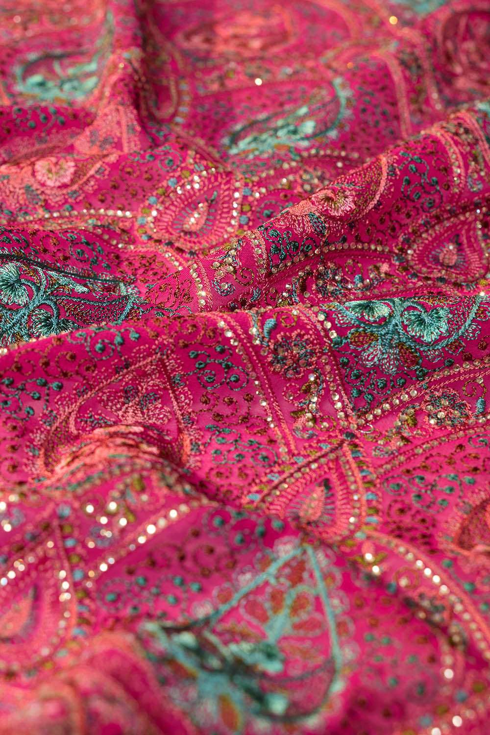 Pink Pure Viscose Embroidered Saree image number null