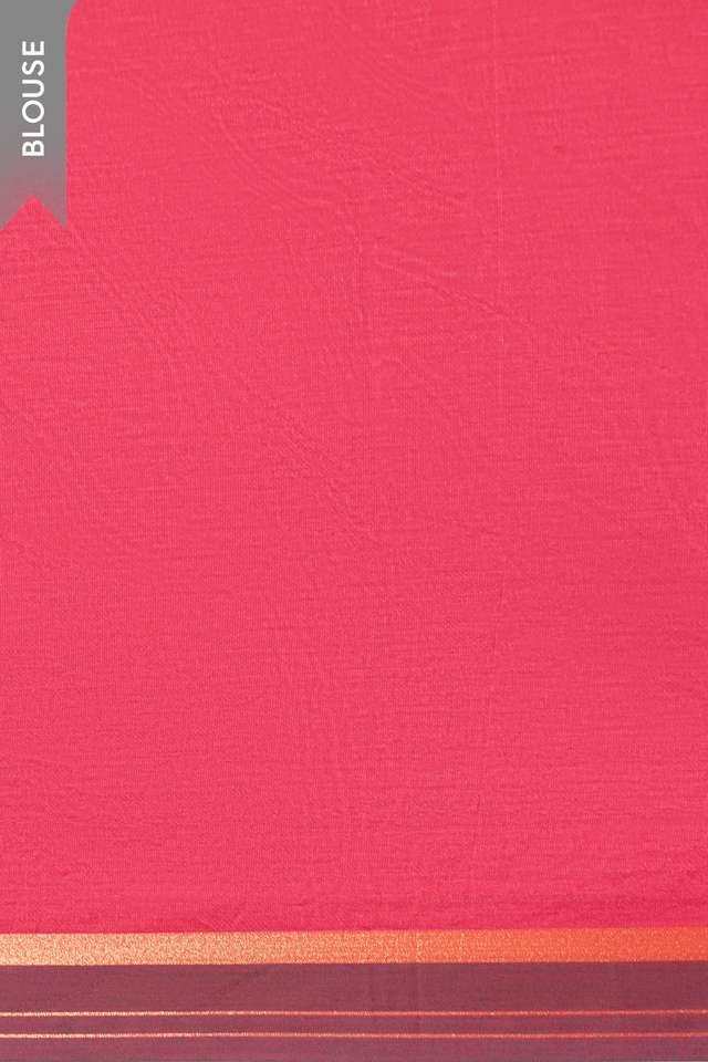 Dark Pink Woven Cotton Viscose Saree thumbnail image number null