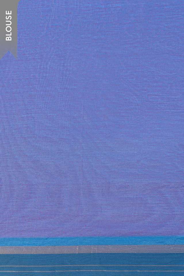 Blue Woven Cotton Viscose Saree thumbnail image number null