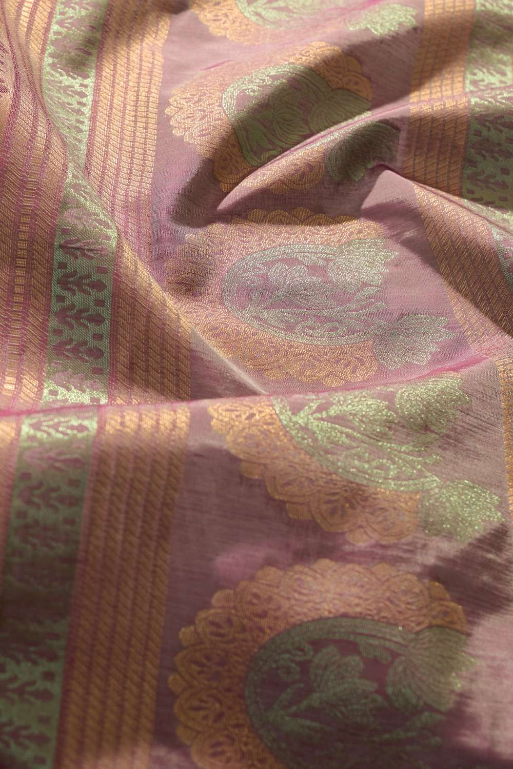 Purple Woven Cotton Viscose Saree image number null