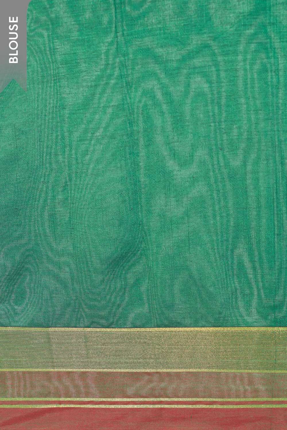Dark Green Woven Cotton Viscose Saree image number null