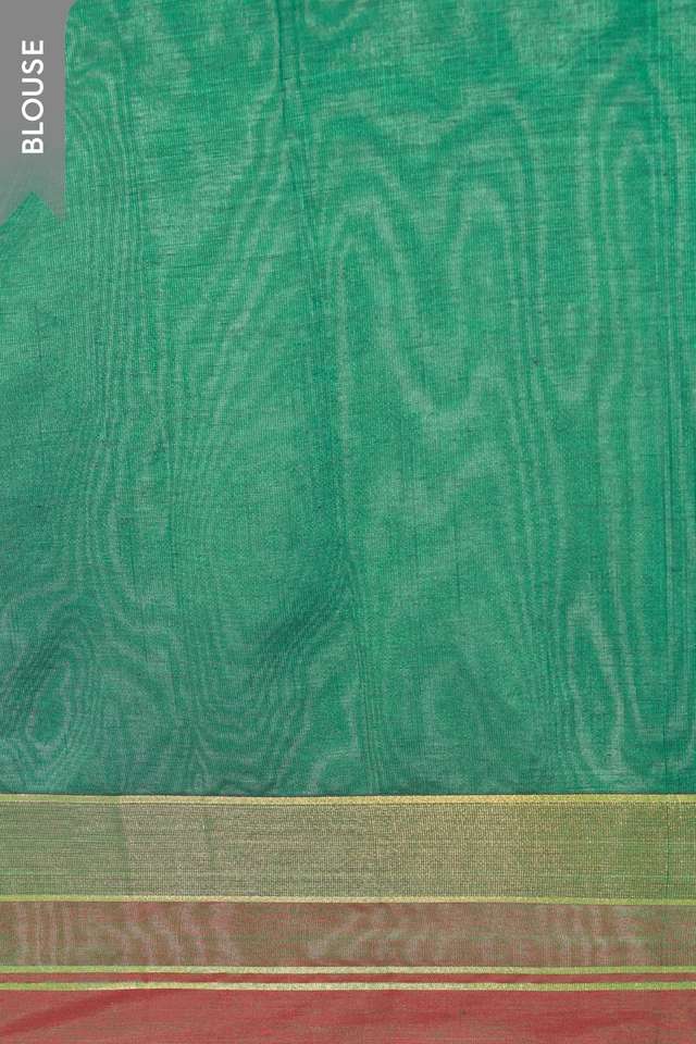 Dark Green Woven Cotton Viscose Saree thumbnail image number null