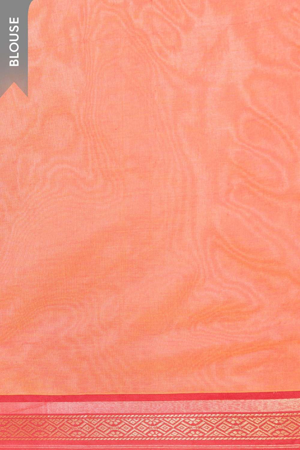 Orange Woven Cotton Viscose Saree image number null