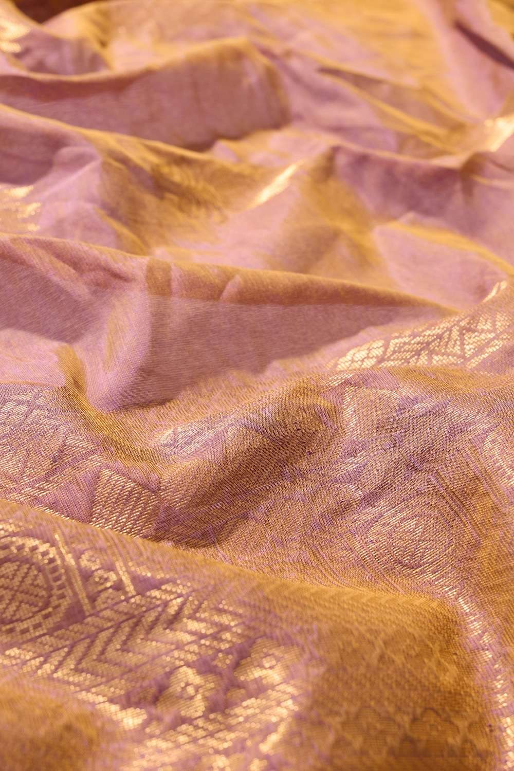 Purple Woven  Cotton Viscose Saree image number null