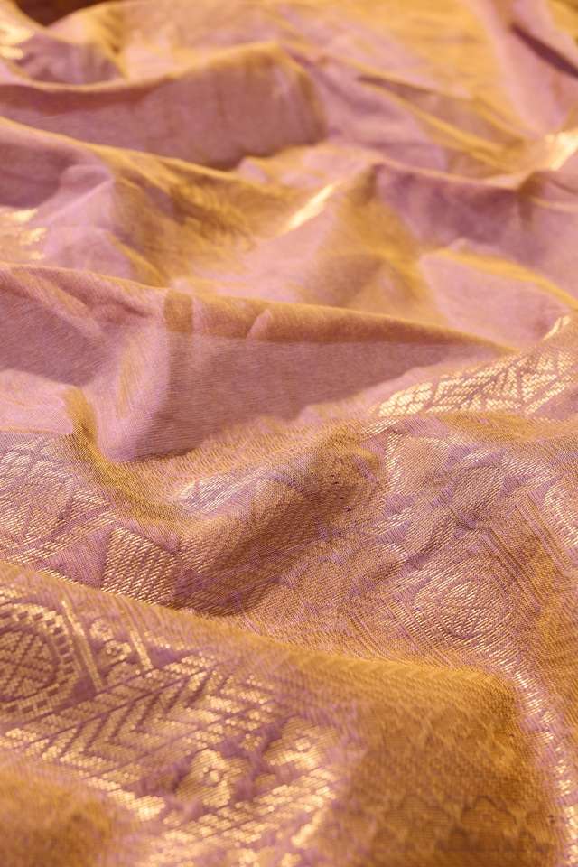 Purple Woven  Cotton Viscose Saree thumbnail image number null