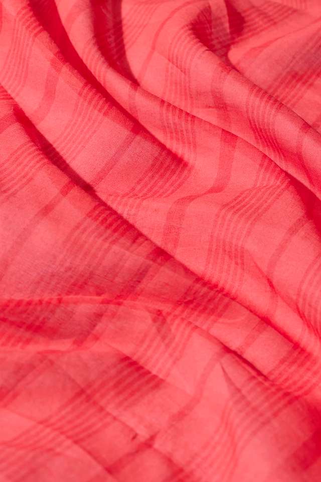 Light Pink Screen Printed Bengal Pure Cotton Saree thumbnail image number null