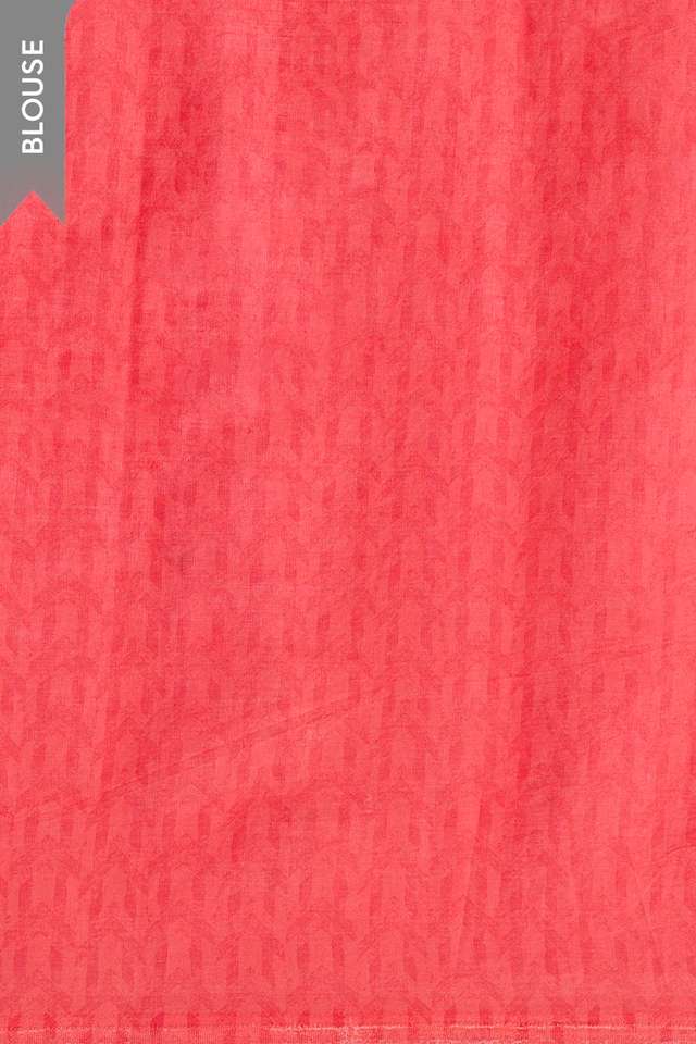 Light Pink Screen Printed Bengal Pure Cotton Saree thumbnail image number null