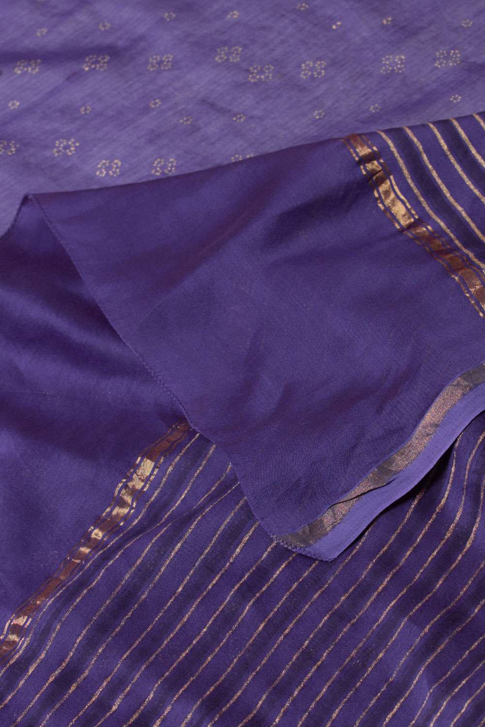 Purple Rajasthan Pure Silk Cotton Printed Sanganeri Saree image number null
