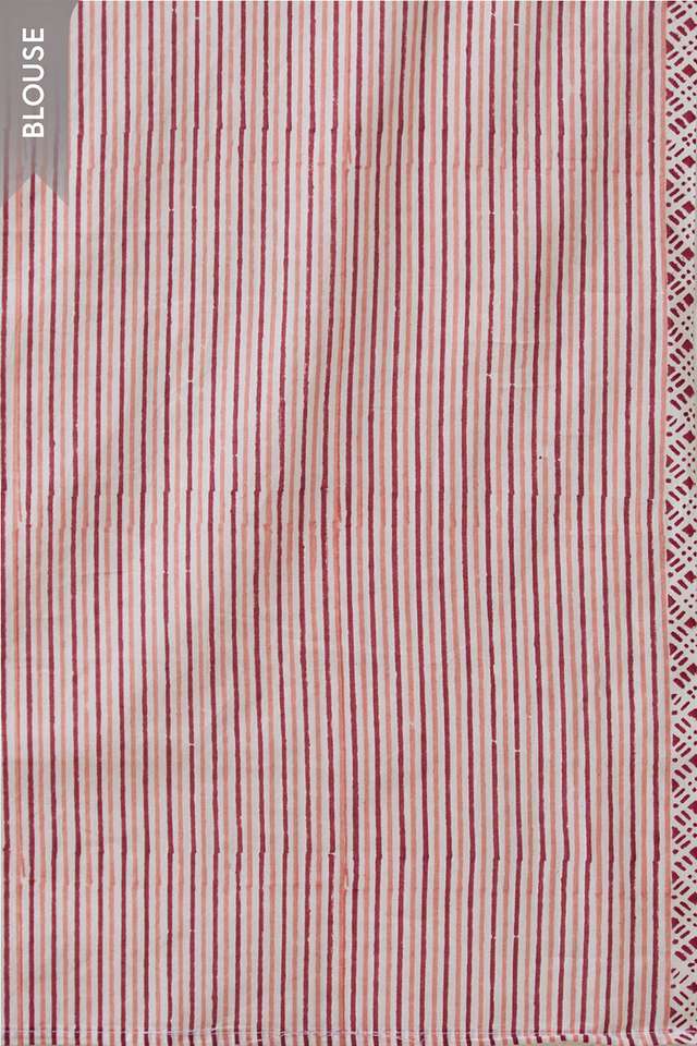 Off White Rajasthan Pure Cotton Kota Printed Sanganeri Saree thumbnail image number null