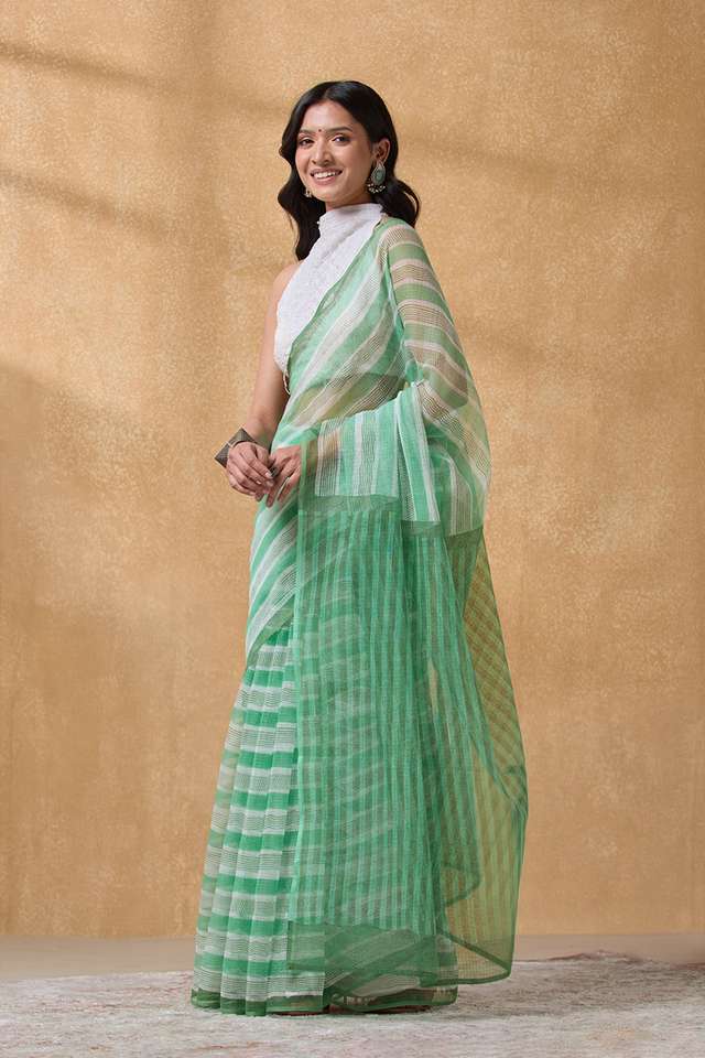 Green Rajasthan Pure Cotton Kota Printed Sanganeri Saree thumbnail image number null