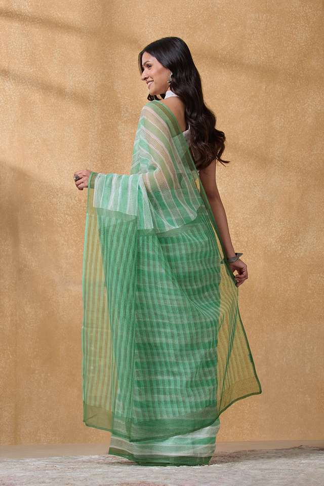 Green Rajasthan Pure Cotton Kota Printed Sanganeri Saree thumbnail image number null