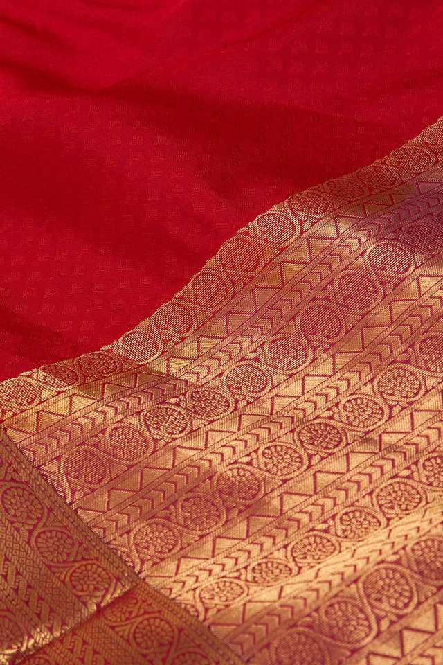 Dark Red Woven Silk Viscose Saree thumbnail image number null