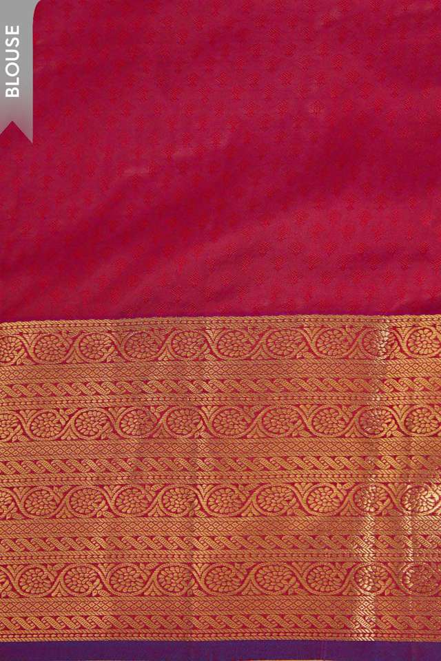 Dark Red Woven Silk Viscose Saree thumbnail image number null