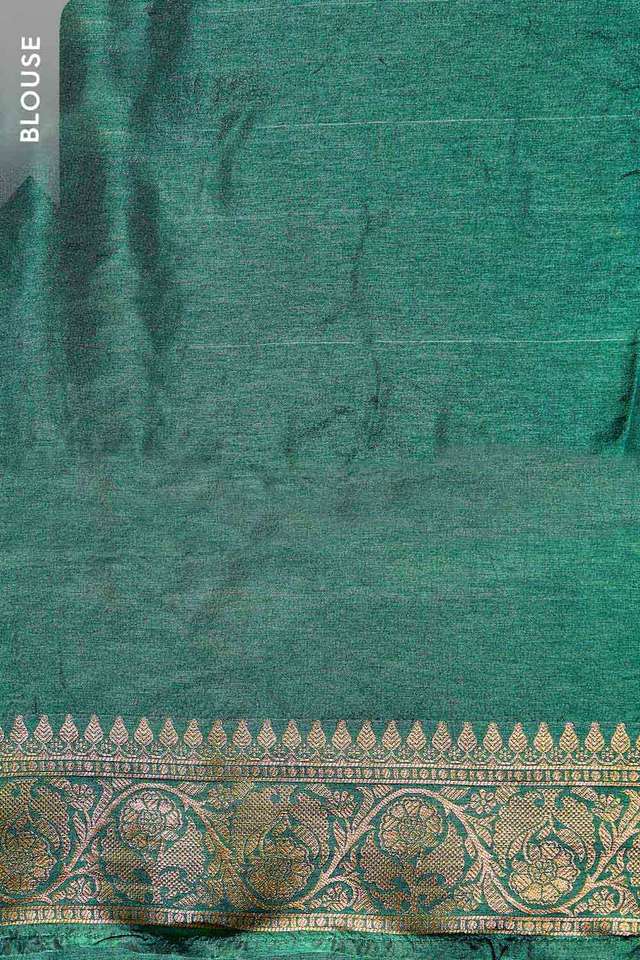 Green Woven Viscose Saree thumbnail image number null