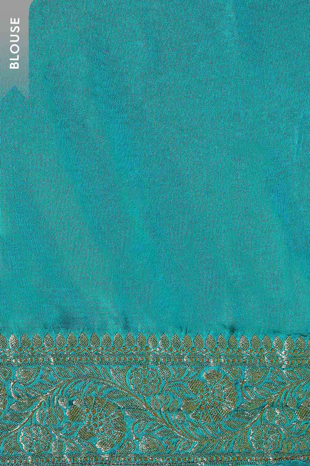 Green Woven Viscose Saree image number null