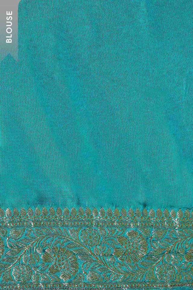 Green Woven Viscose Saree thumbnail image number null