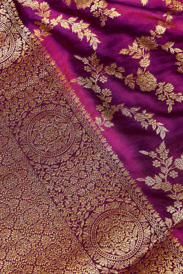 Light Violet Woven Viscose Saree thumbnail image number null
