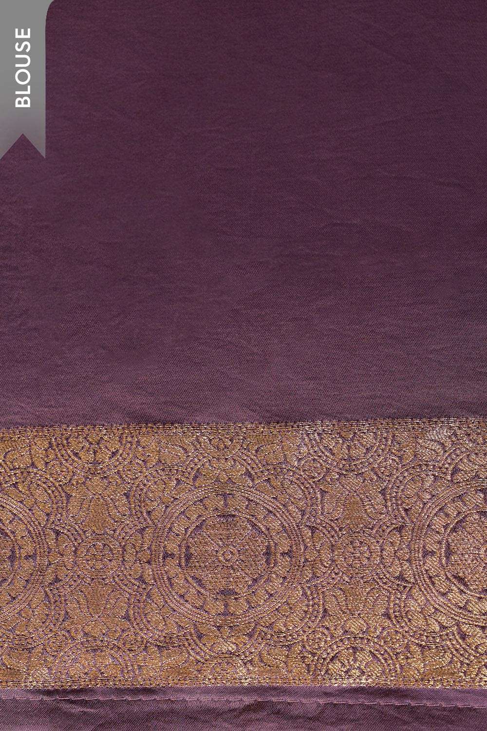 Light Violet Woven Viscose Satin Saree image number null