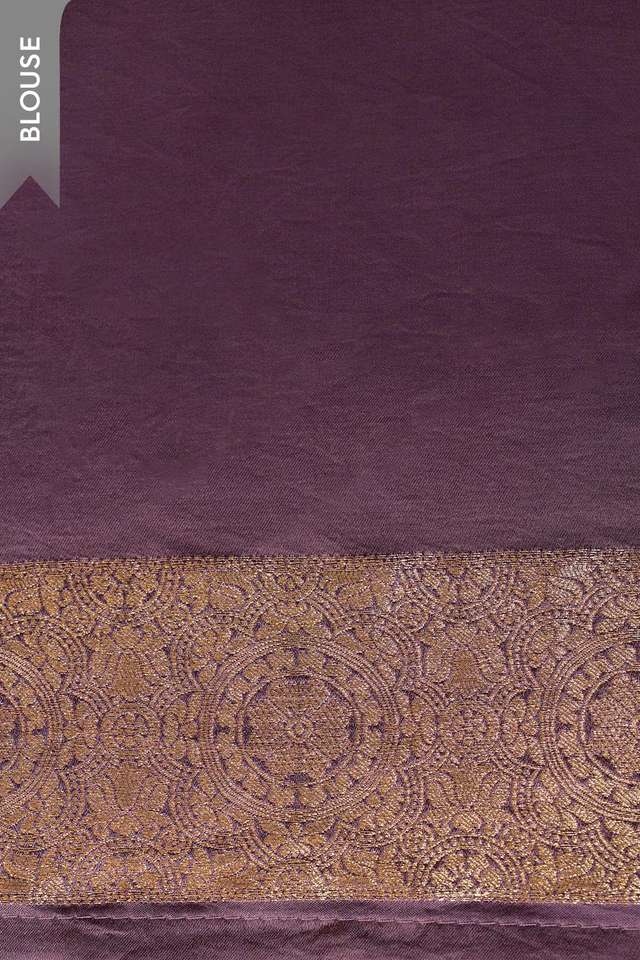 Light Violet Woven Viscose Satin Saree thumbnail image number null
